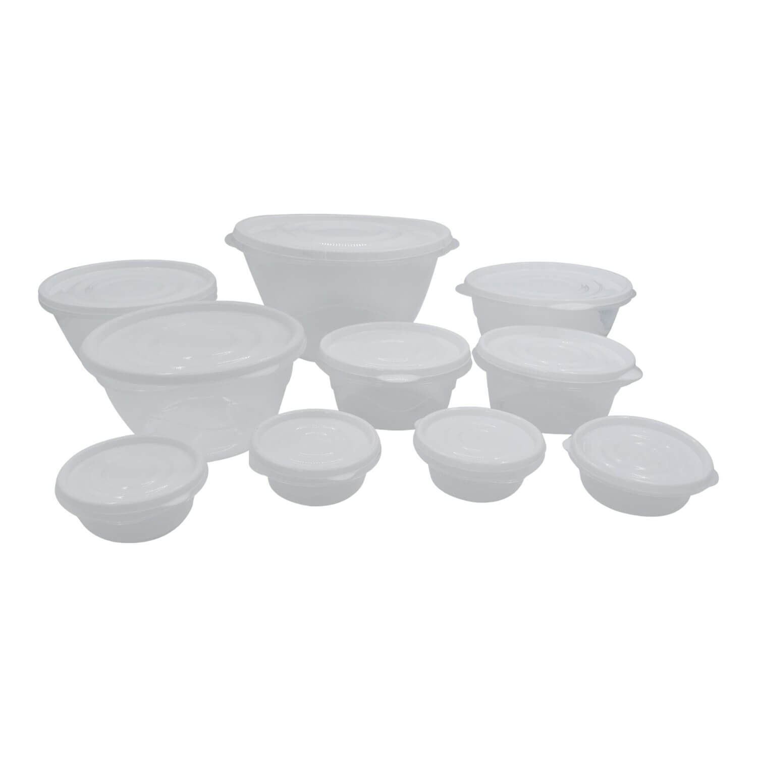 Set De 10 Contenedores De Plastico Tapa Blanca San Bernardo image number 0.0
