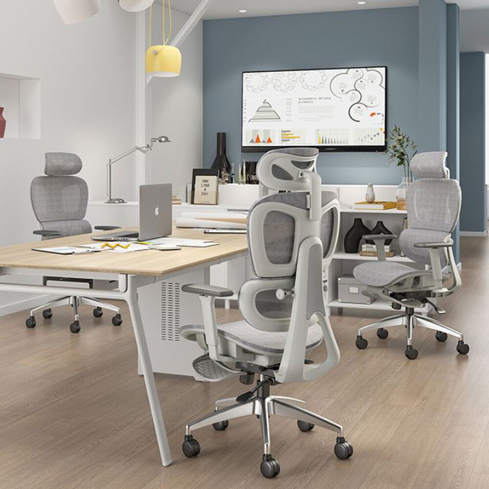 Silla Oficina &Eacute;lite Ergon&oacute;mica Soporte Lumbar Cervical Ajustable image number 3.0