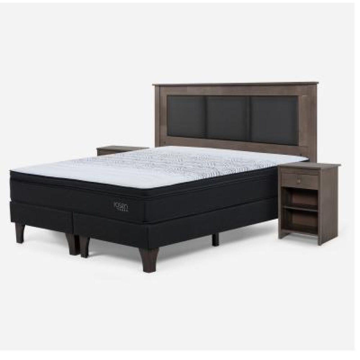 Cama Europea Rosen Tempo / 2 Plazas / Base Dividida + Set De Maderas image number 7.0