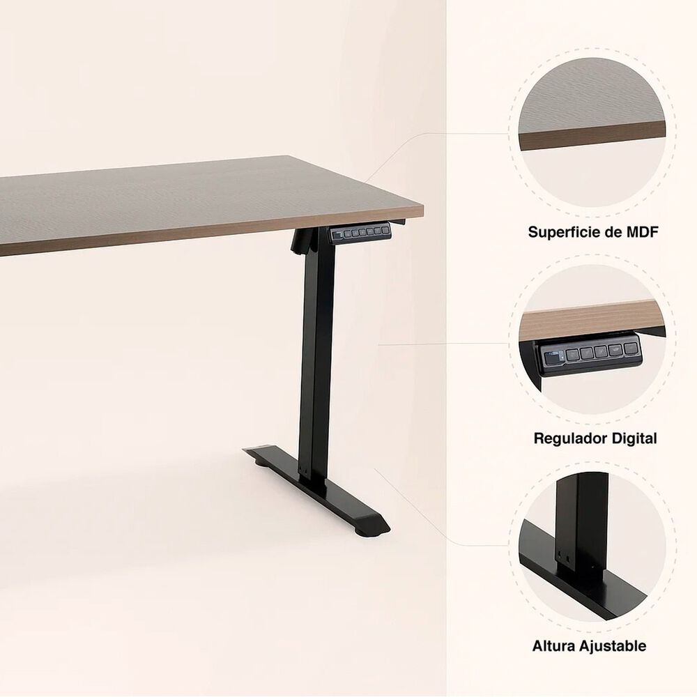 Escritorio Elevable El&eacute;ctrico - Altura Ajustable Y Dise&ntilde;o Ergon&oacute;mico image number 11.0