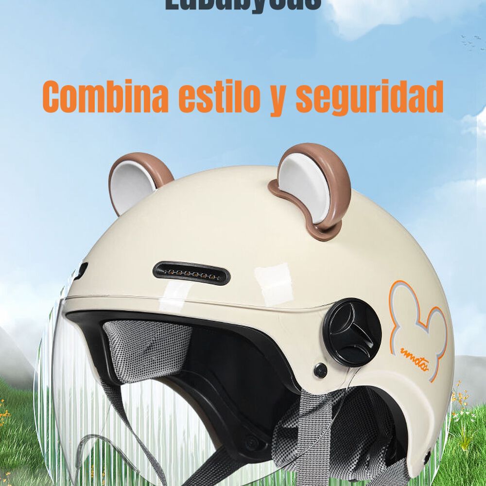Casco Bicicleta Regulable Con Mica Para Niños Rosado image number 2.0