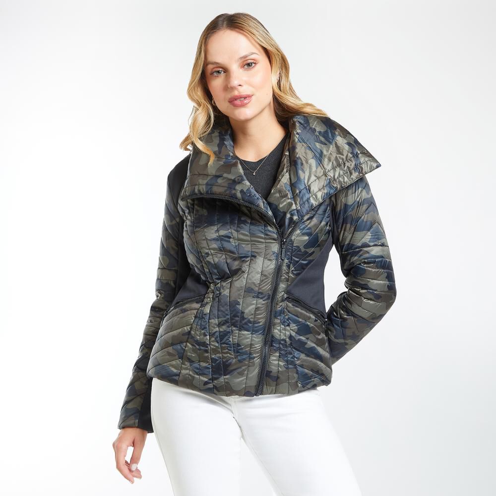 Parka Regular Cuello Alto Cierre Cruzado Mujer Kimera image number 0.0