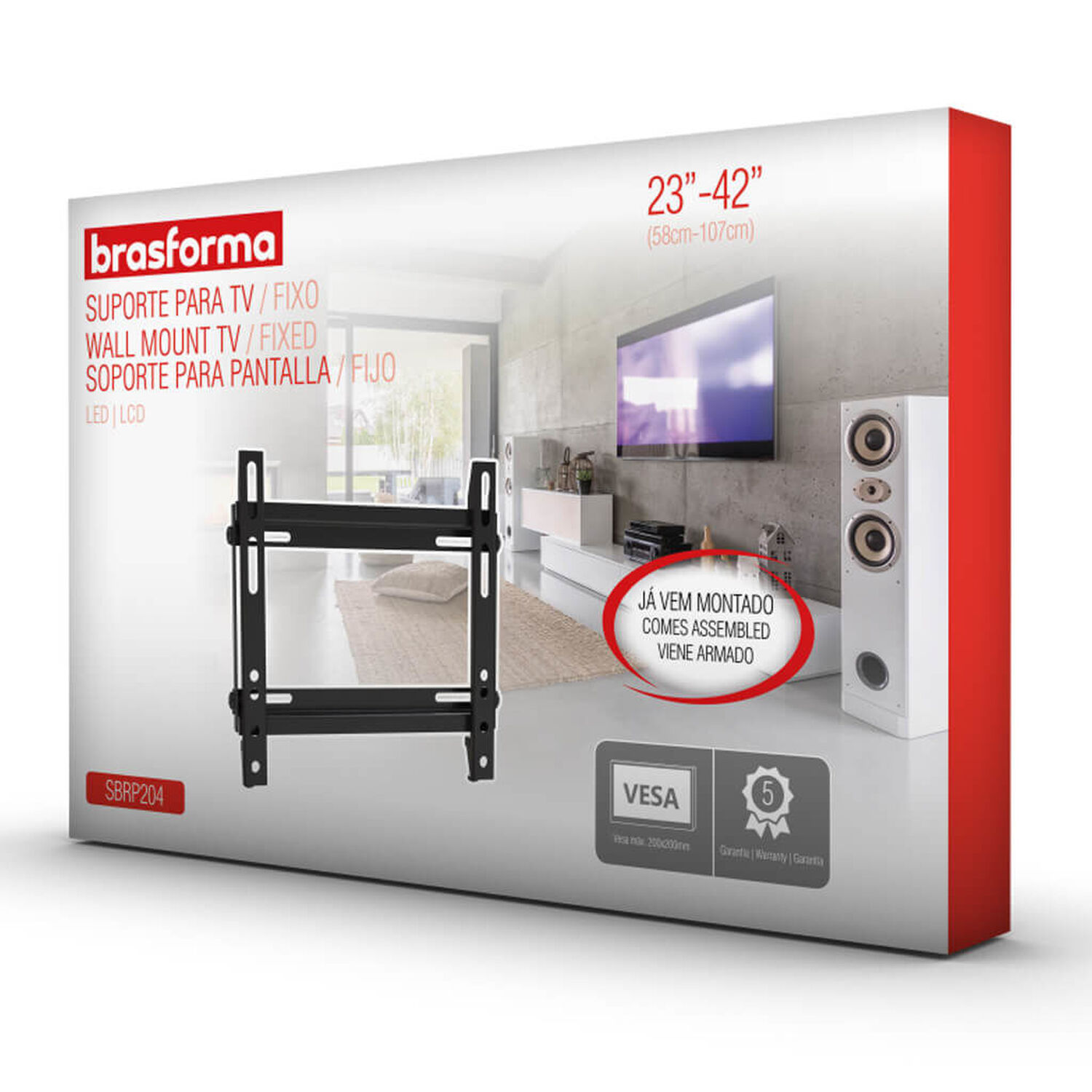 Soporte Tv Fijo Ultra Slim 23" A 42" 35kg image number 3.0