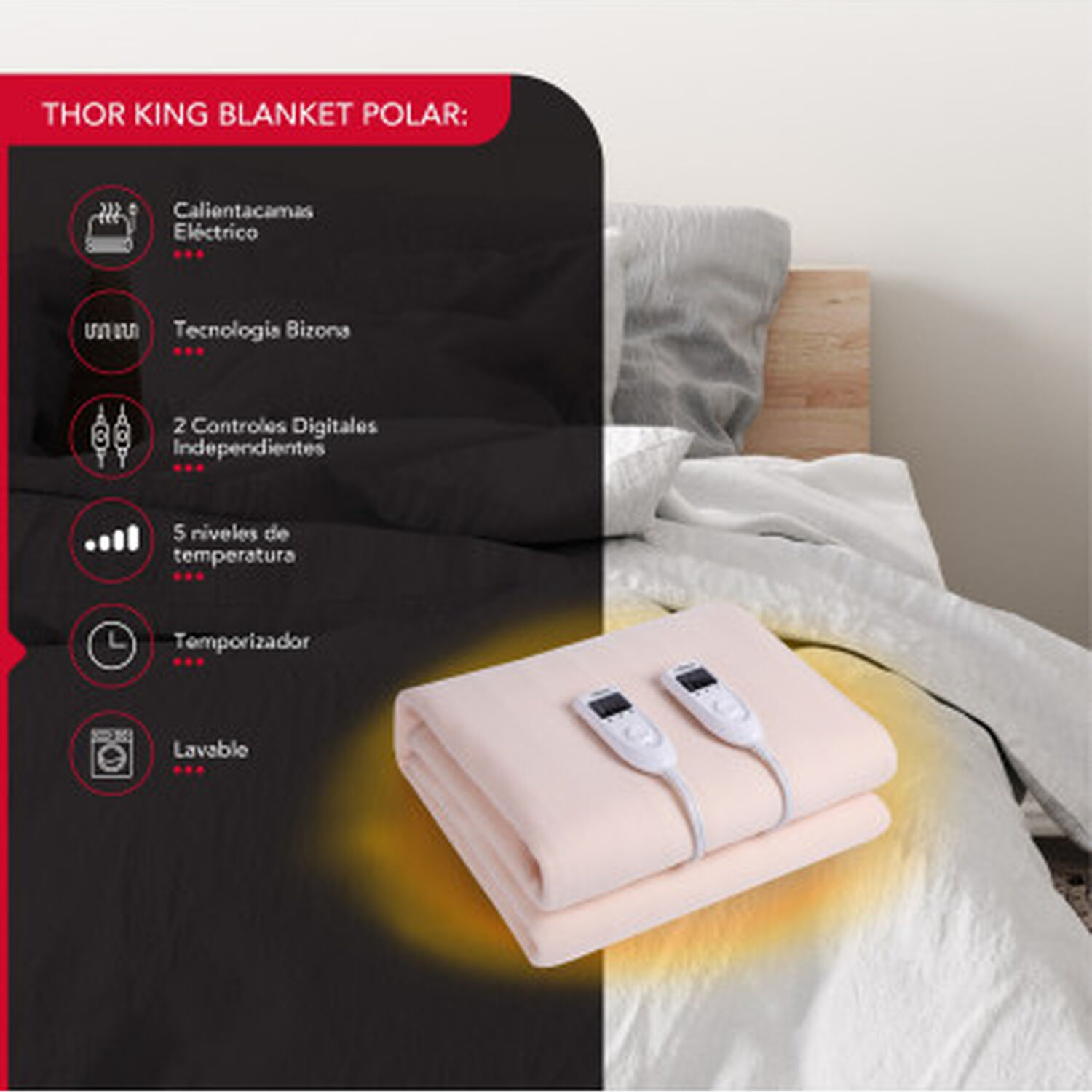 Calientacamas Polar King Thor King Blanket Polar image number 1.0