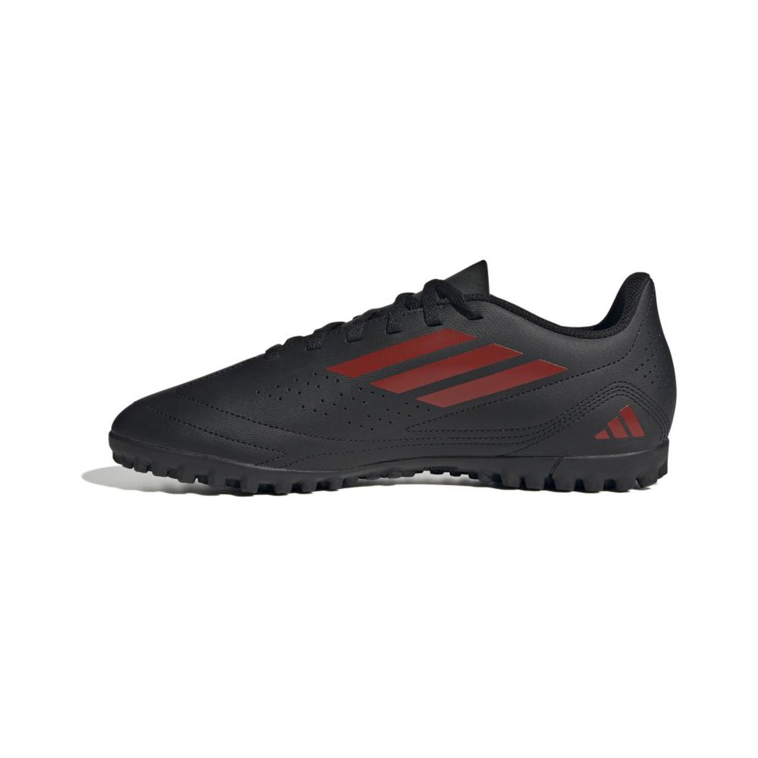 Zapatilla F&uacute;tbol Hombre Adidas Deportivo Iii Tf Negro/rojo image number 3.0