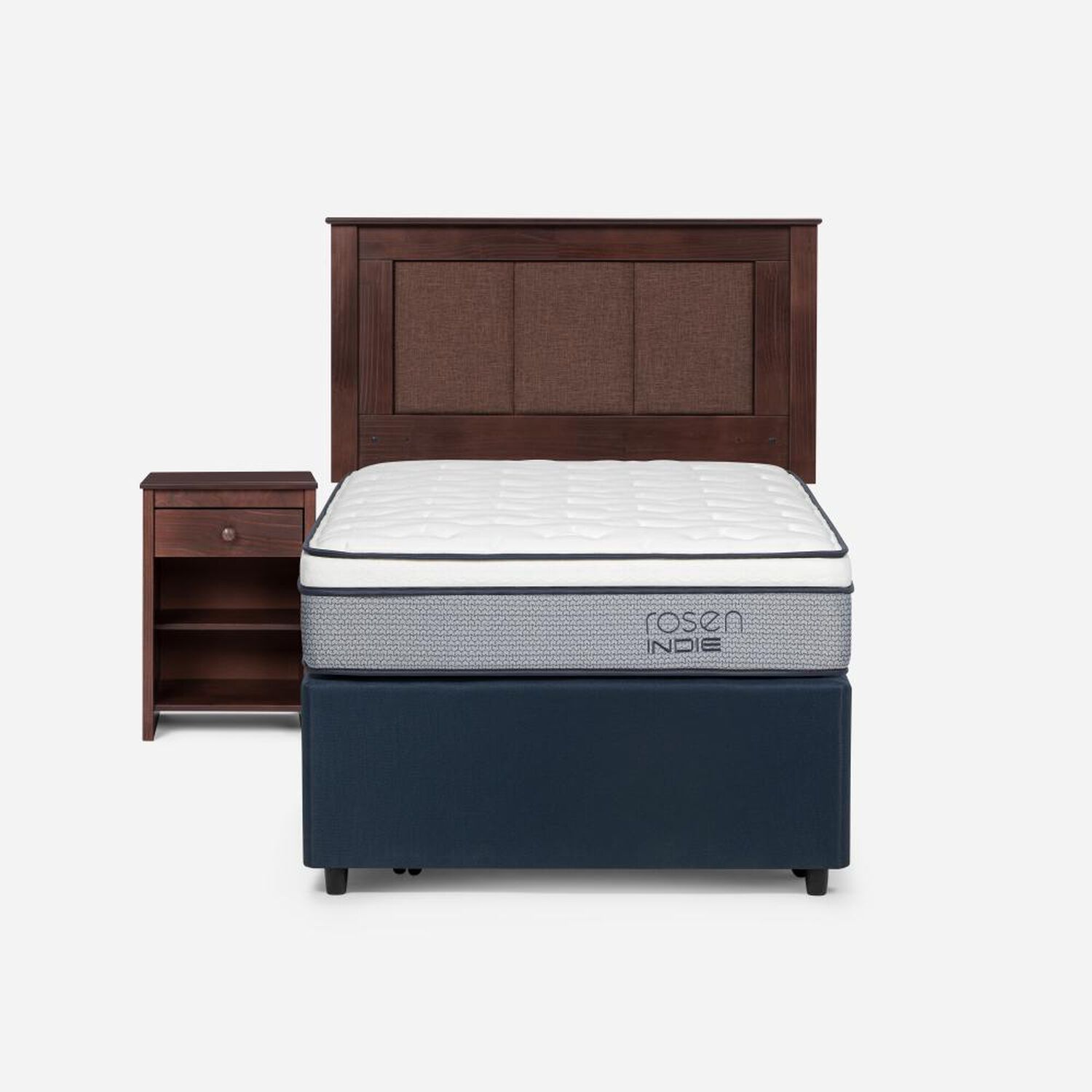 Cama Nido Rosen Indie / 1.5 Plazas / Base Normal + Set De Maderas Rachel image number 1.0