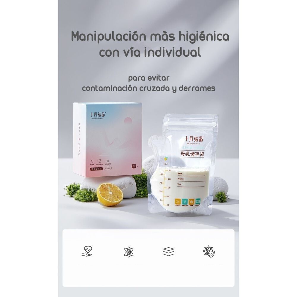 Bolsa Para Leche Maternal 72 Unidades Y 1 Plum&oacute;n Lubabycas image number 6.0