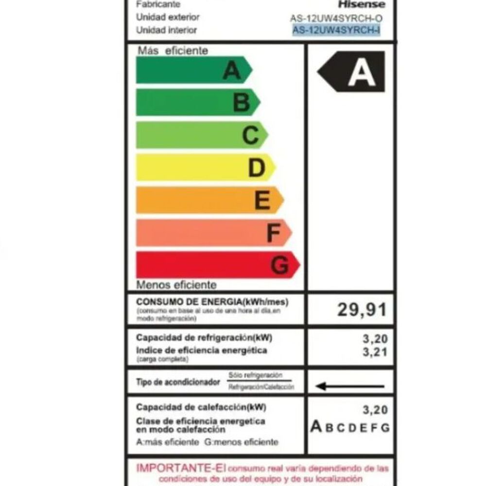 Aire Acondicionado Hisense 12.000 Btu - Hi Vida Inverter Wifi image number 5.0