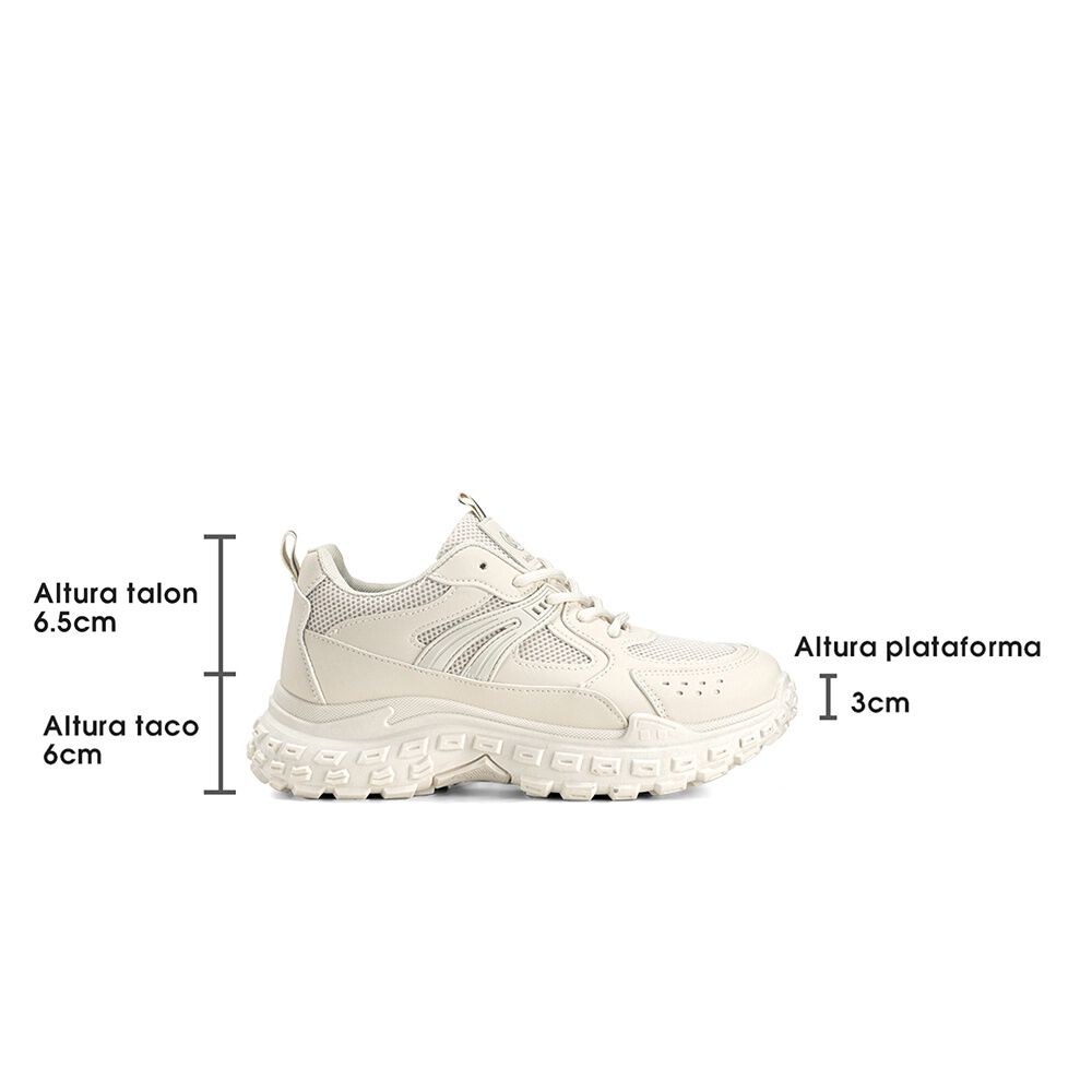 Zapatillas Beige Casual Mujer Weide Sl03 image number 4.0