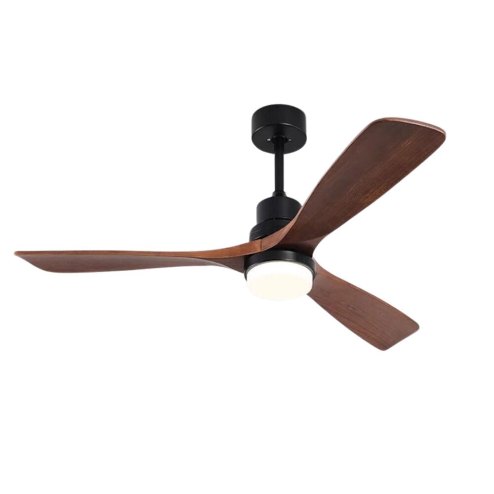 Ventilador De Techo 3 Aspas Madera Y Luz Led image number 0.0