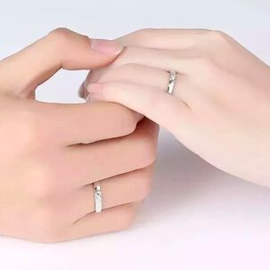 2 Anillos Promesa Plata Fina 925