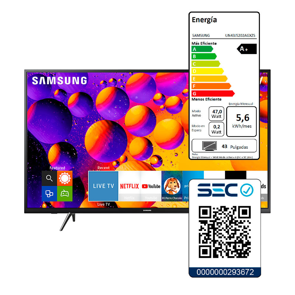 Led Samsung 43J5202 / 43" / Full Hd / Smart Tv image number 4.0
