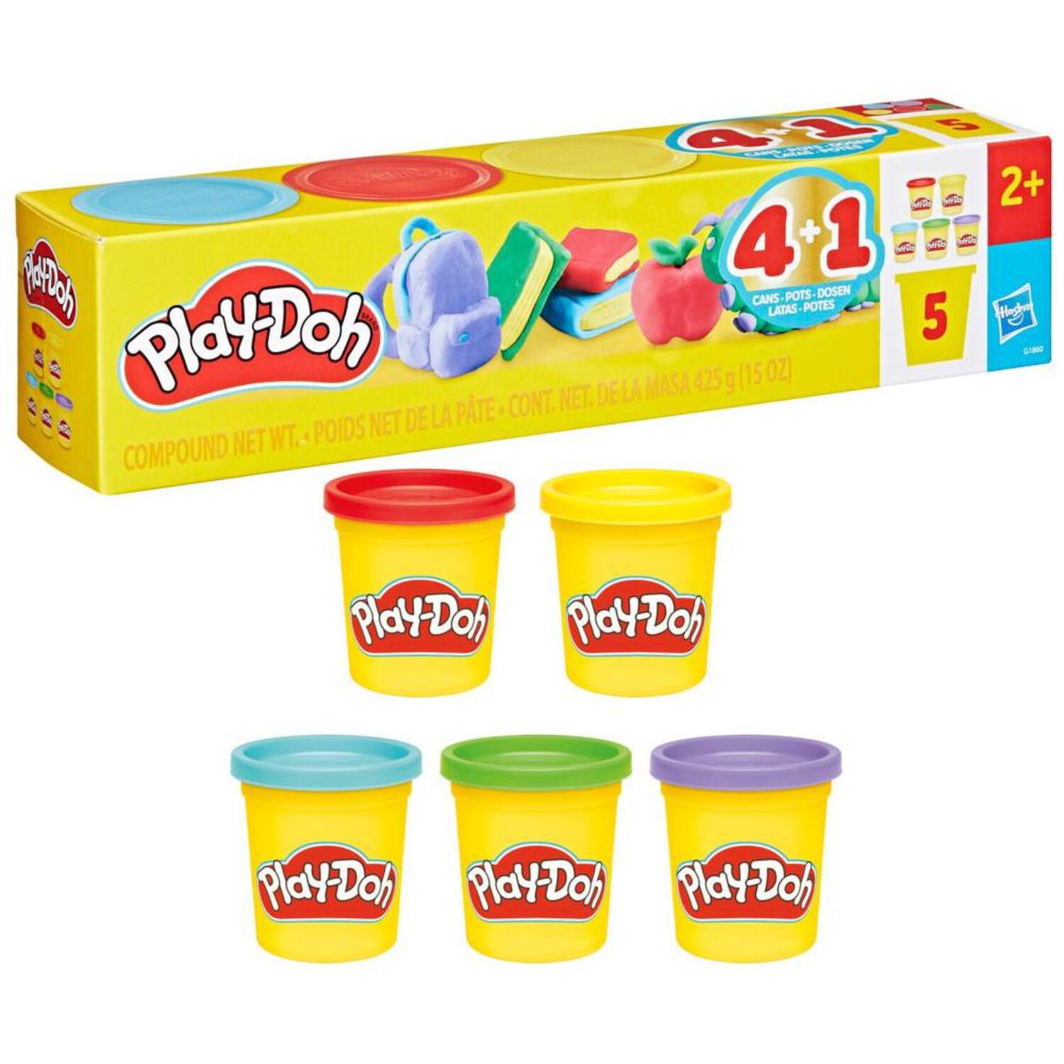 Masas Y Plastilinas Play-doh Pack De 5 Vuelta A Clases image number 2.0