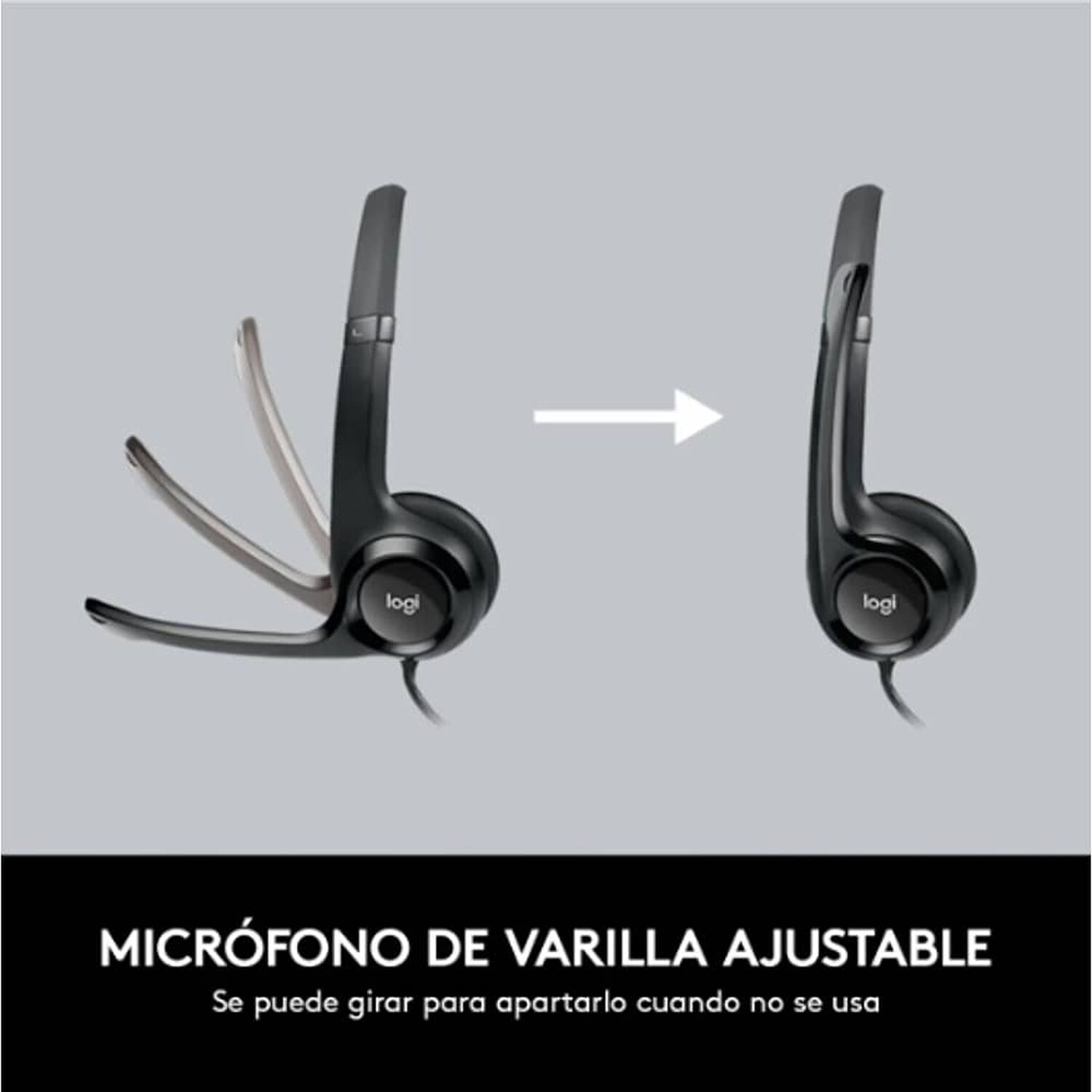Audifono Con Microfono Usb Logitech H390 Color Negro image number 4.0
