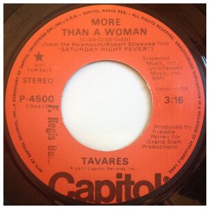 Tavares - More Than A Woman | 7" Single Vinilo Usado