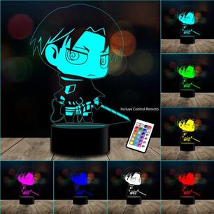 Lampara 3d Shingeki No Kyojin Attack On Titan Levi Kawaii