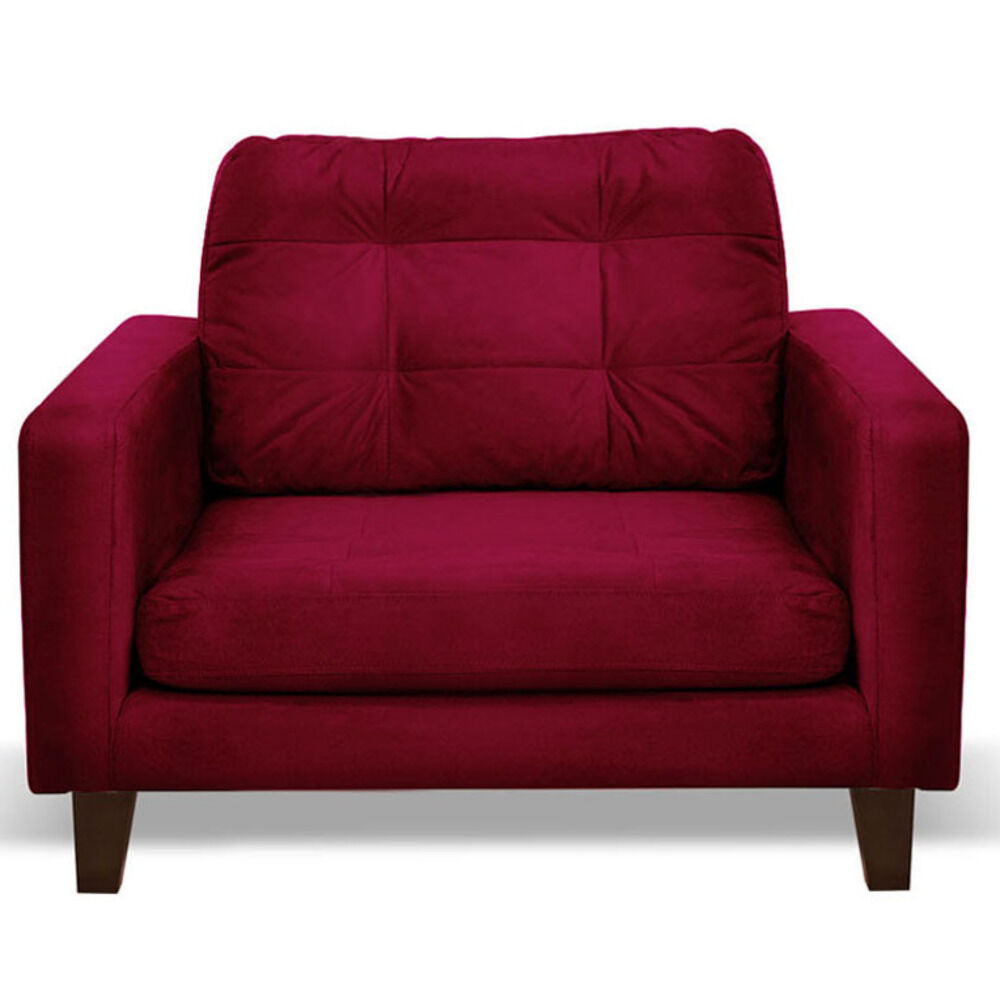 Sofa Napoles 1 Cuerpo Tela Velvet Burdeo image number 0.0