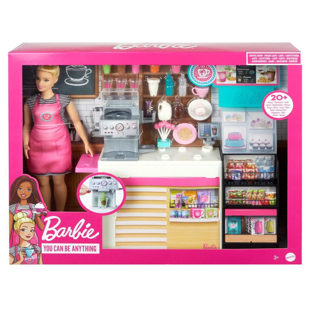 Muñeca Barbie Set De Cafetería image number 2.0