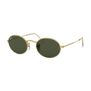 Lentes De Sol Oval Gold Green Ray-ban