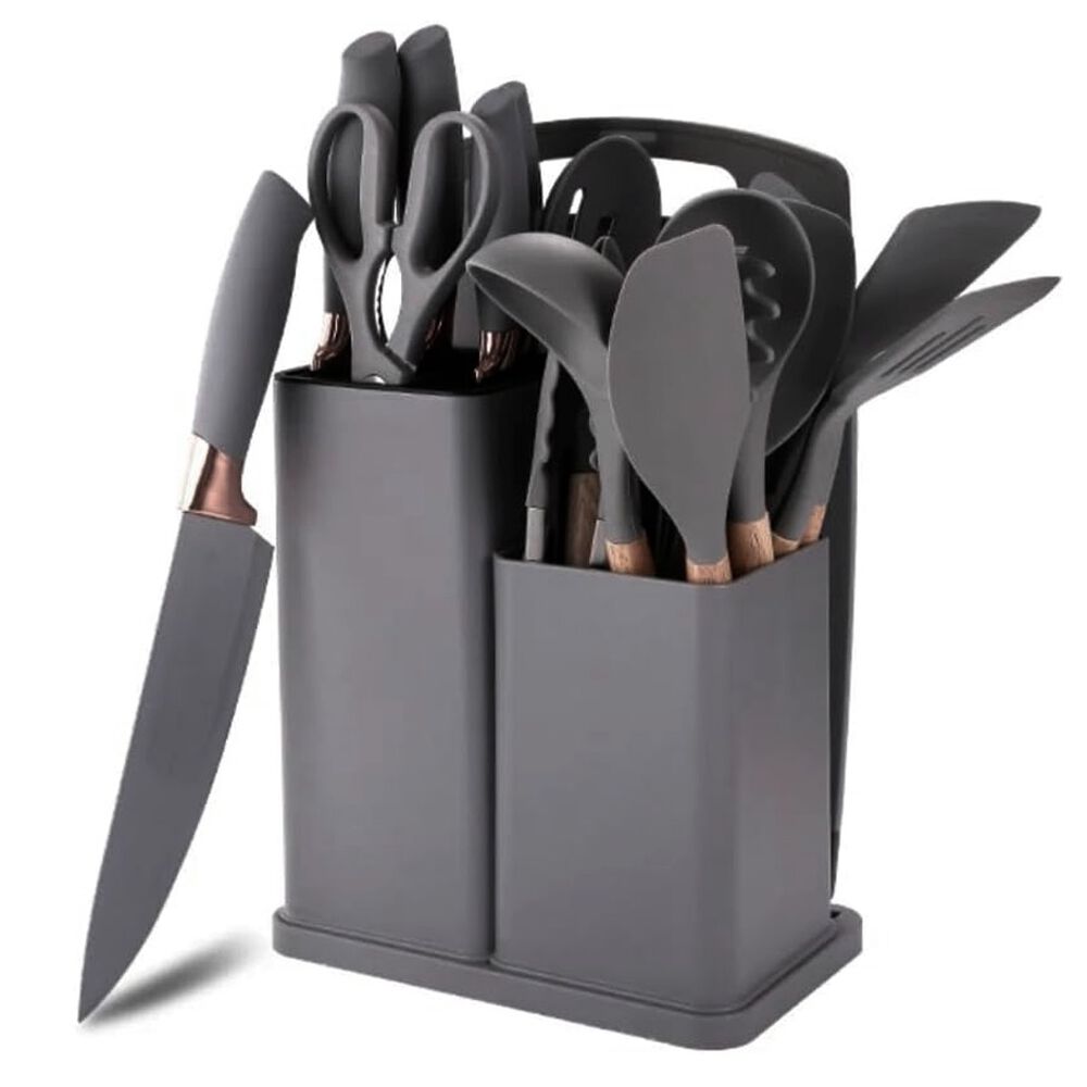 Set De 19 Utensilios De Cocina Mango De Madera image number 0.0