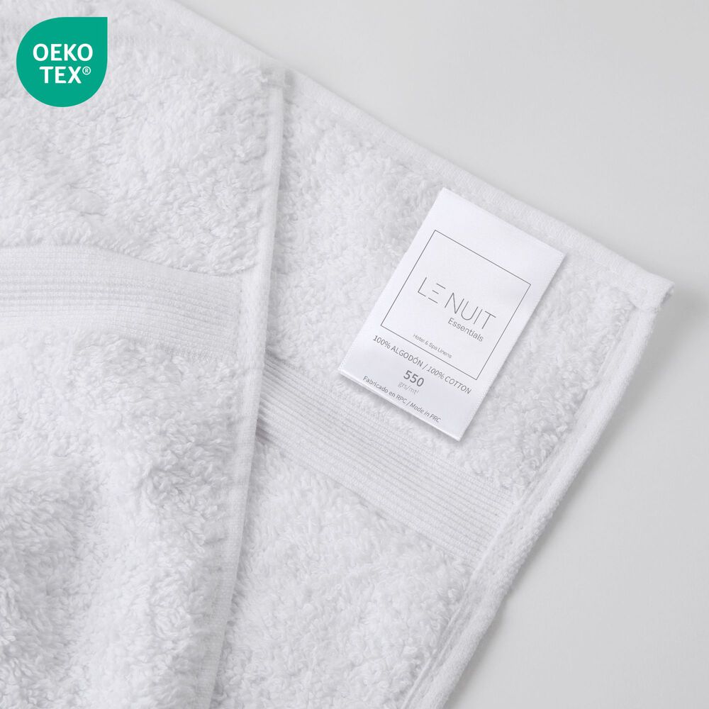 Toalla De Baño 550 Grs/mt2 100% Algodón Essentials Blanca image number 0.0