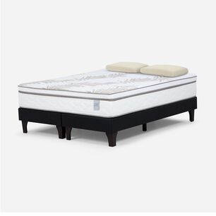 Cama Europea Rosen Neo Plus / 2 Plazas / Base Normal + Almohadas