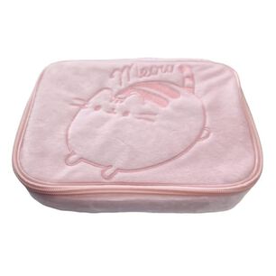 Estuche Gato Rosa Peluche Organizador Viaje Escolares