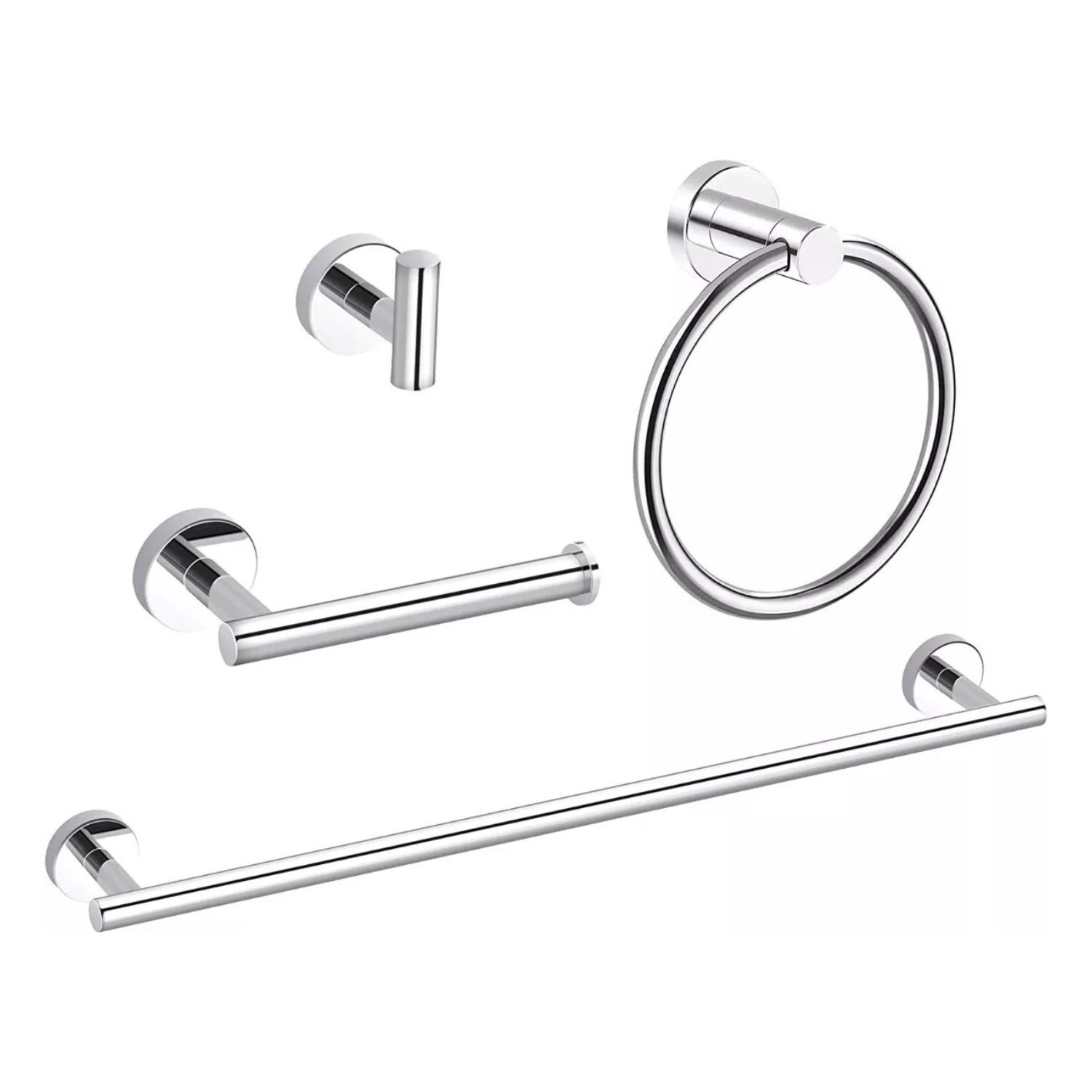 Set 4 Accesorios Manillas Soportes De Ba&ntilde;o Decoracion Hogar image number 0.0