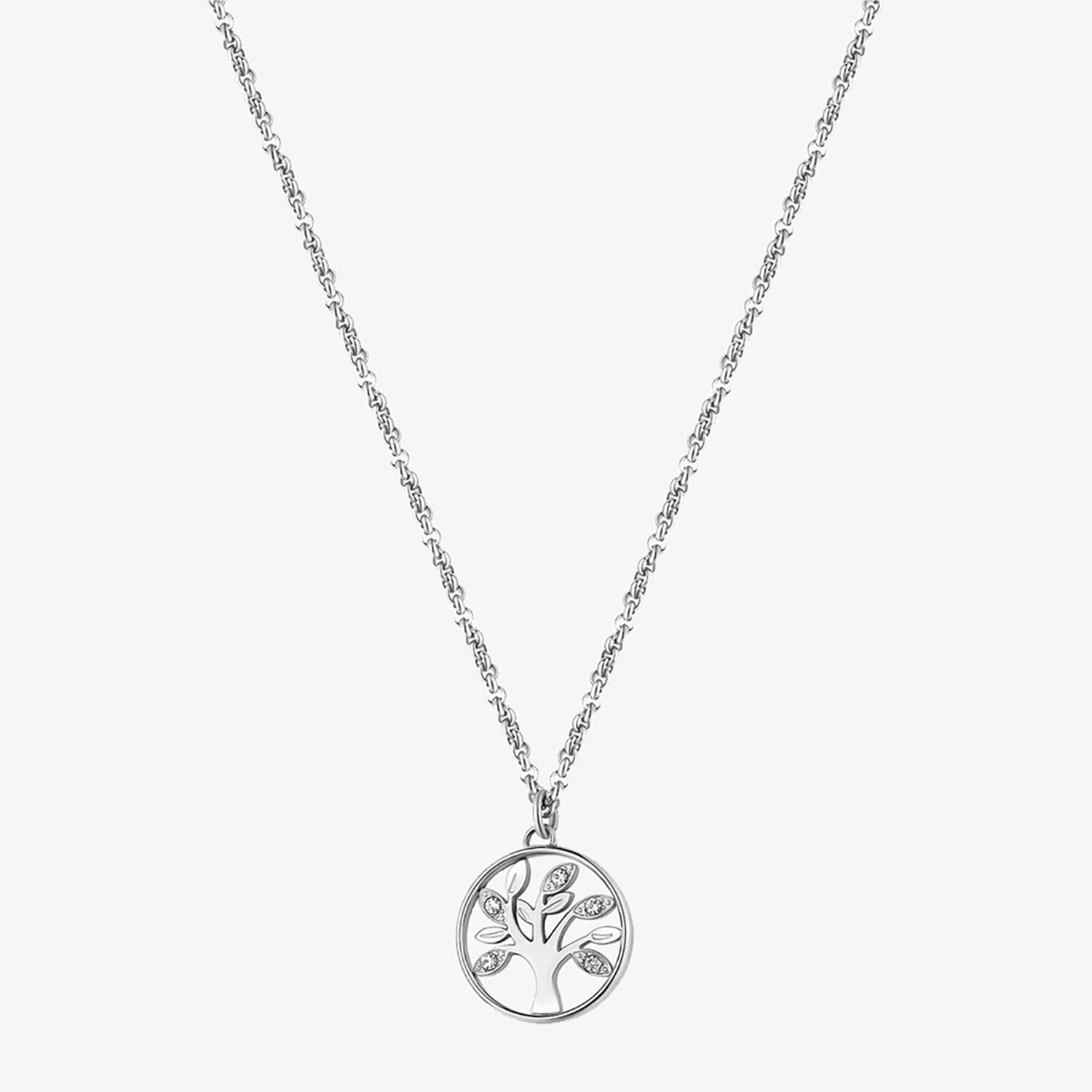 Collar Brosway Bhkn093 Plateado Mujer image number 0.0
