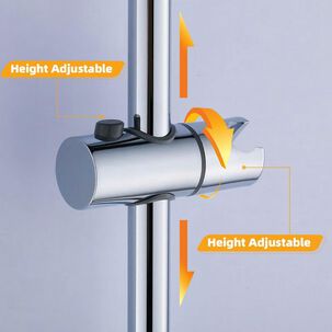 Barra Soporte Ducha Acero Inoxidable Ajustable 360 Grados