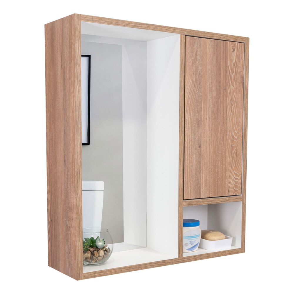 Mueble Botiquin De Baño Con Espejo 59,1x51,5x16,5 Cm Café Claro image number 0.0