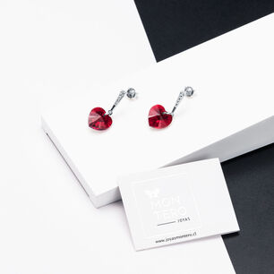 Aros Romance Con Cristal Genuino Siam Shimmer - Joyas Montero