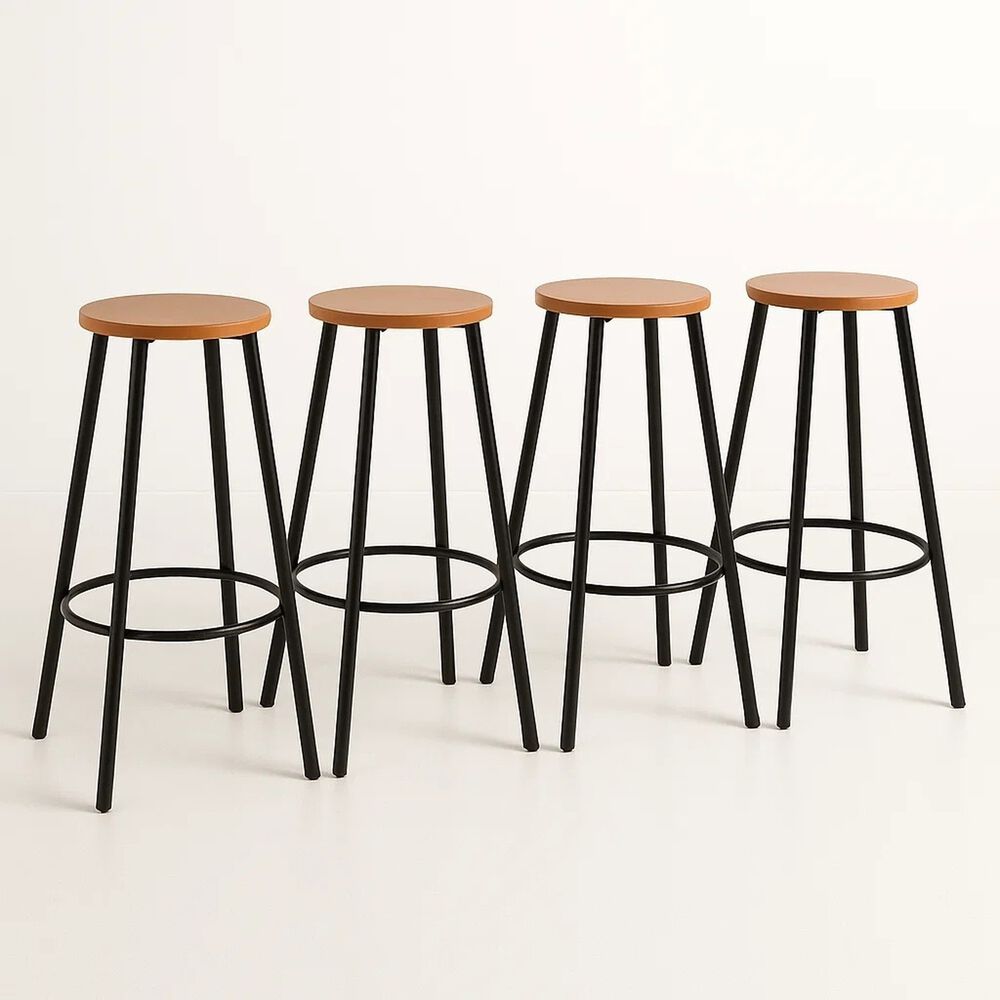 Pack De 4 Pisos Taburete De Bar Elipse Industrial image number 0.0