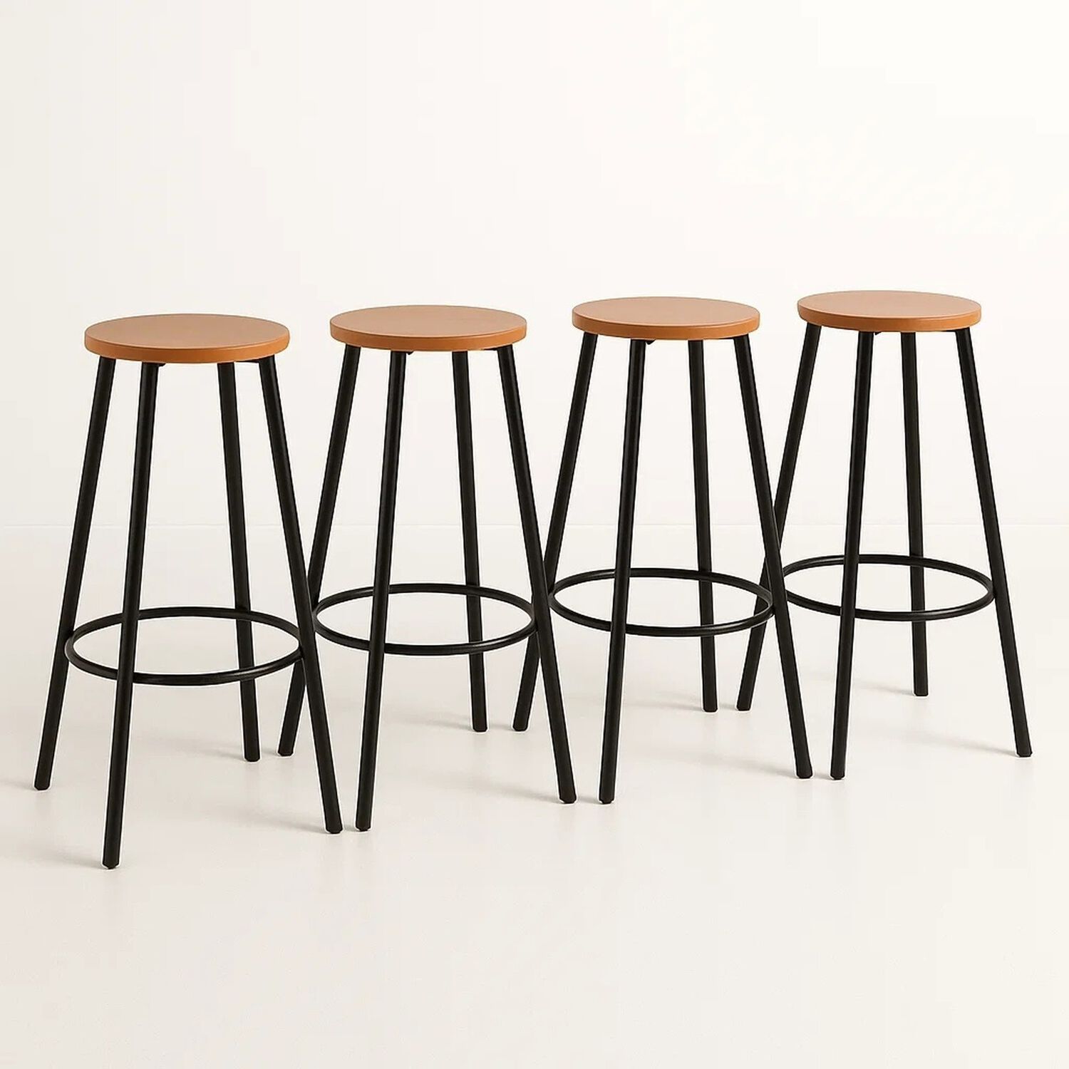 Pack De 4 Pisos Taburete De Bar Elipse Industrial image number 0.0