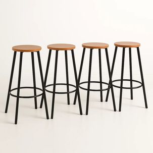 Pack De 4 Pisos Taburete De Bar Elipse Industrial