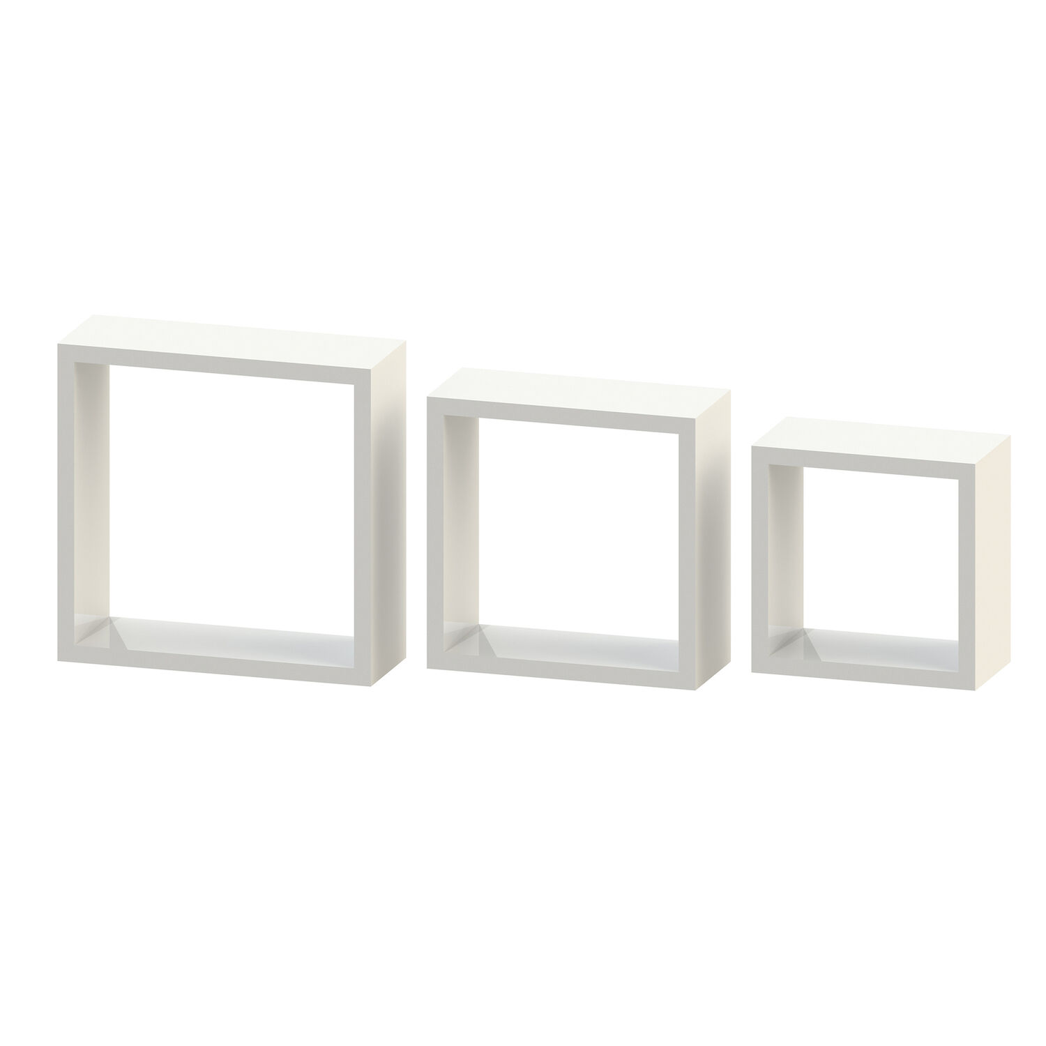 Repisa Tipo Cubos X 3 28cm-24cm-20cm Blanco - Brasforma image number 1.0