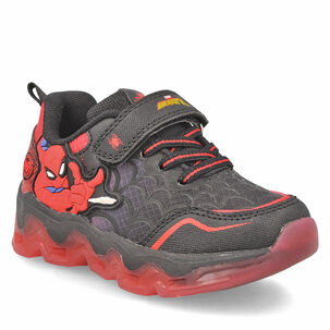 Zapatilla Niño Bubblegummers Luces Spiderman Marvel Negro