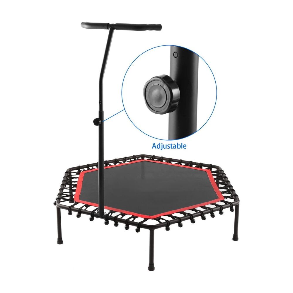 Trampolin Fitness Hexagonal Con Mango Soporte 115cm Rojo image number 3.0