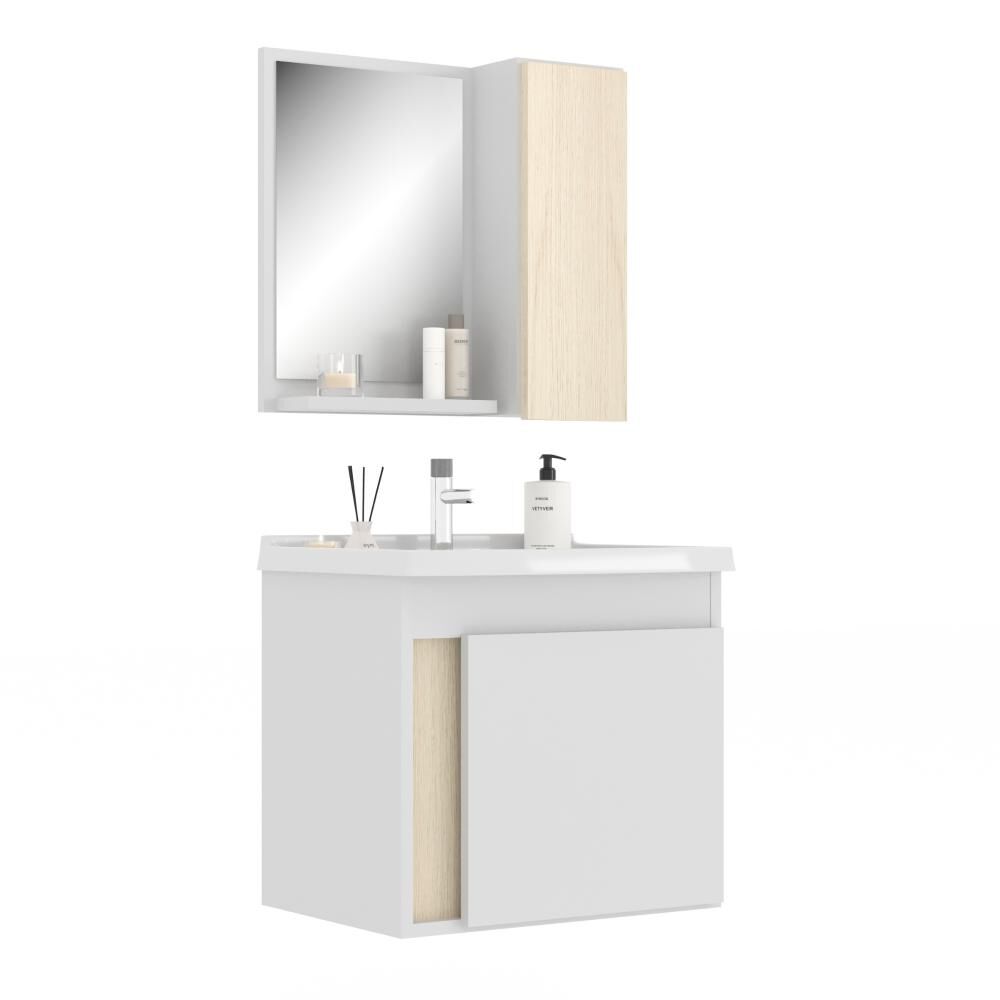 Mueble Baño Vanitorio+espejo Paris Nogal Home Mobili image number 0.0