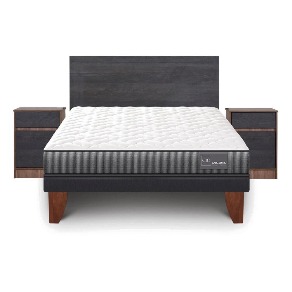 Cama Europea Cic Anatomic / 2 Plazas / Base Normal + Set De Maderas image number 0.0