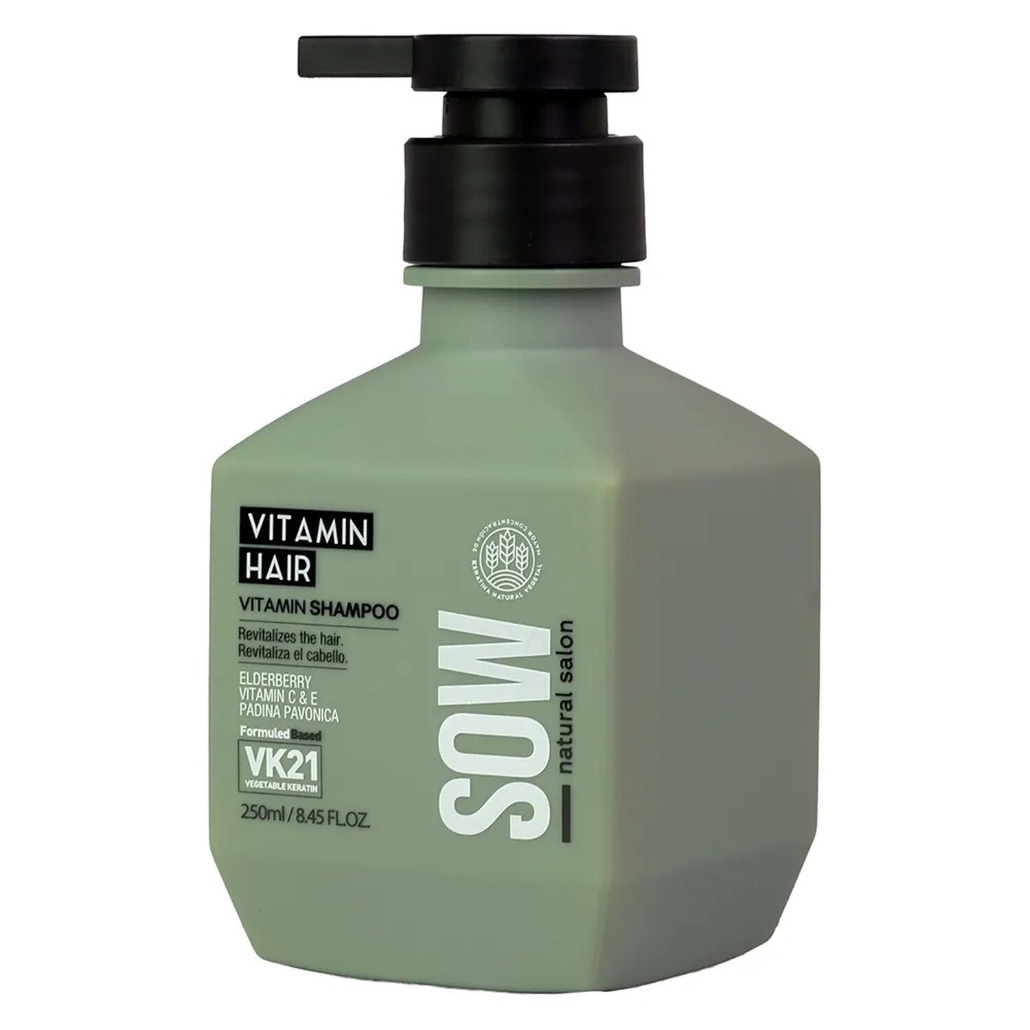Sow Vitamin Hair Shampoo Vk21 Nutritivo Cabello Seco-da&ntilde;ado 250ml image number 2.0