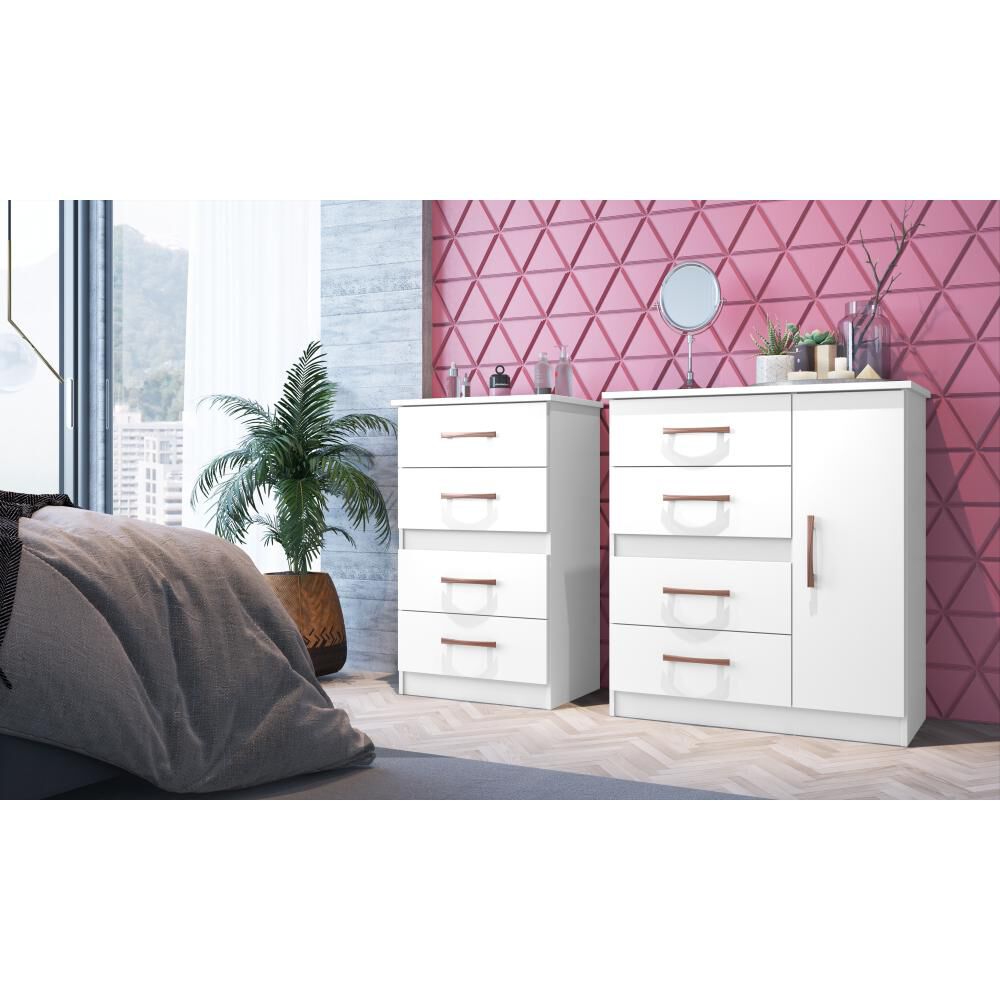 Comoda Di Poretti Design Caribe / 1 Puerta / 4 Cajones image number 3.0