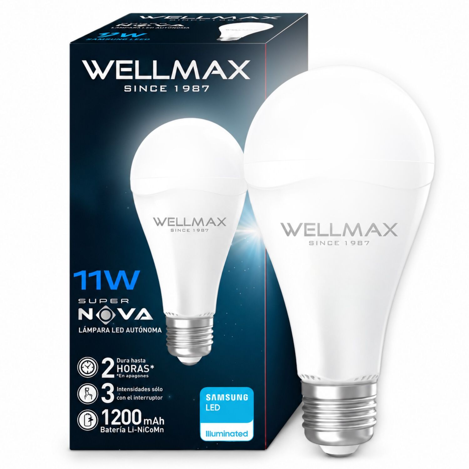 Ampolleta Led Recargable 11w Con Chip Led Samsung Super Nova image number 0.0