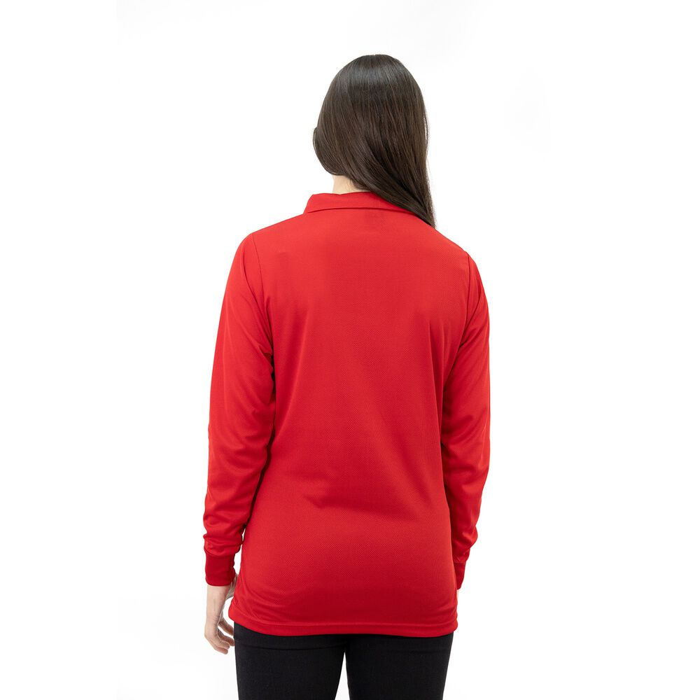 Polera Cooldry Quebec Manga Larga Rojo Mujer image number 3.0