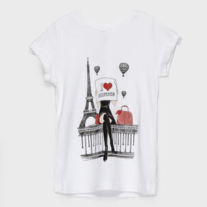 Polera Blanca Paris Algodón Peruano