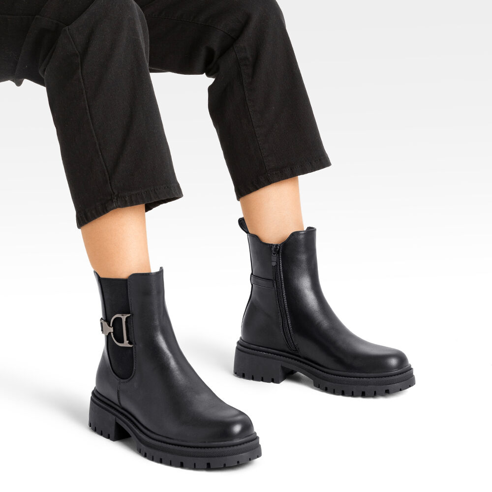 Botin Casual Mujer Eco Cuero Con Felpa Comodo Weide Zs60 image number 2.0