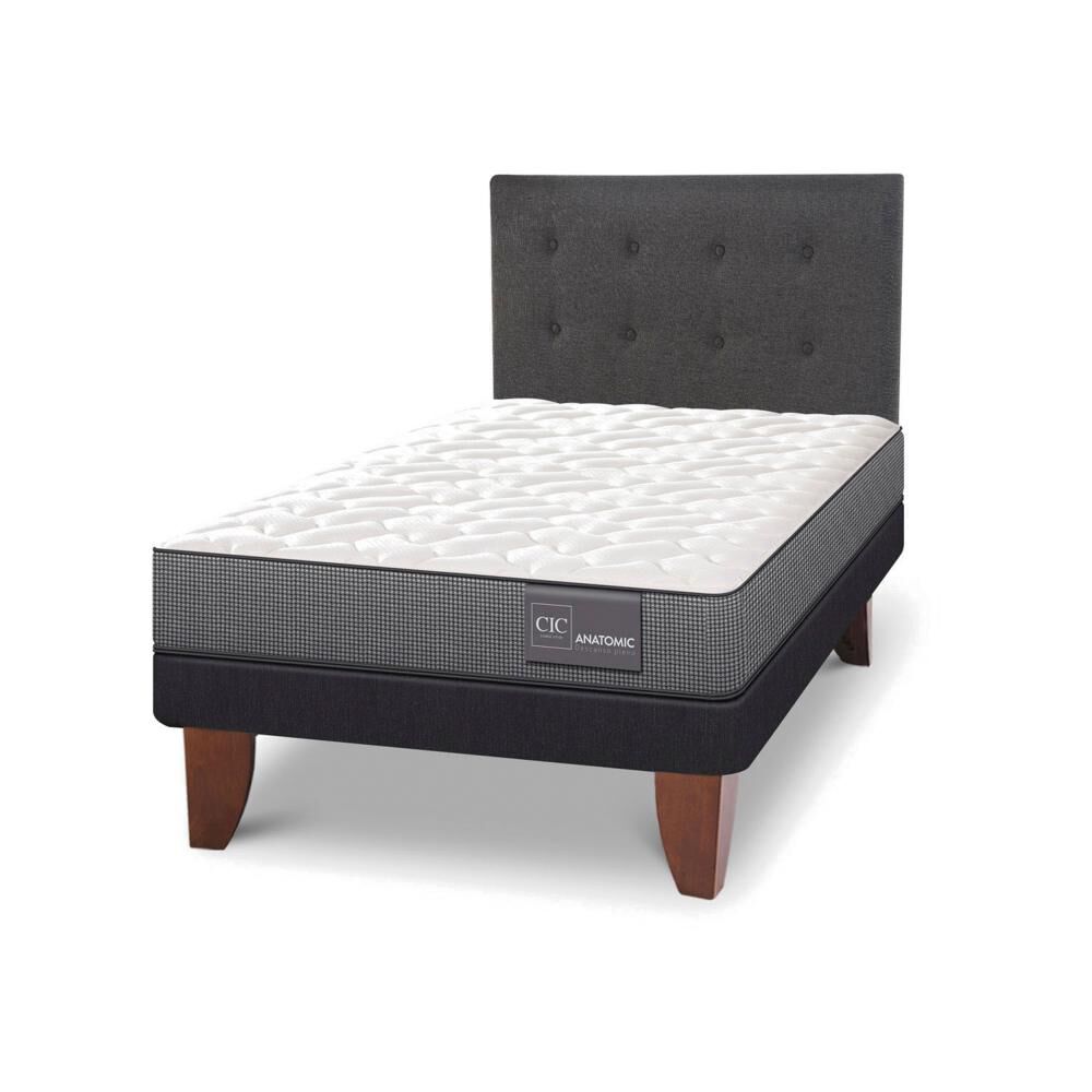 Cama Europea Cic Anatomic / 1.5 Plazas / Base Normal + Respaldo image number 1.0