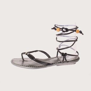 Sandalia Romana Negro V&iacute;a Franca Art. 5jh35120black
