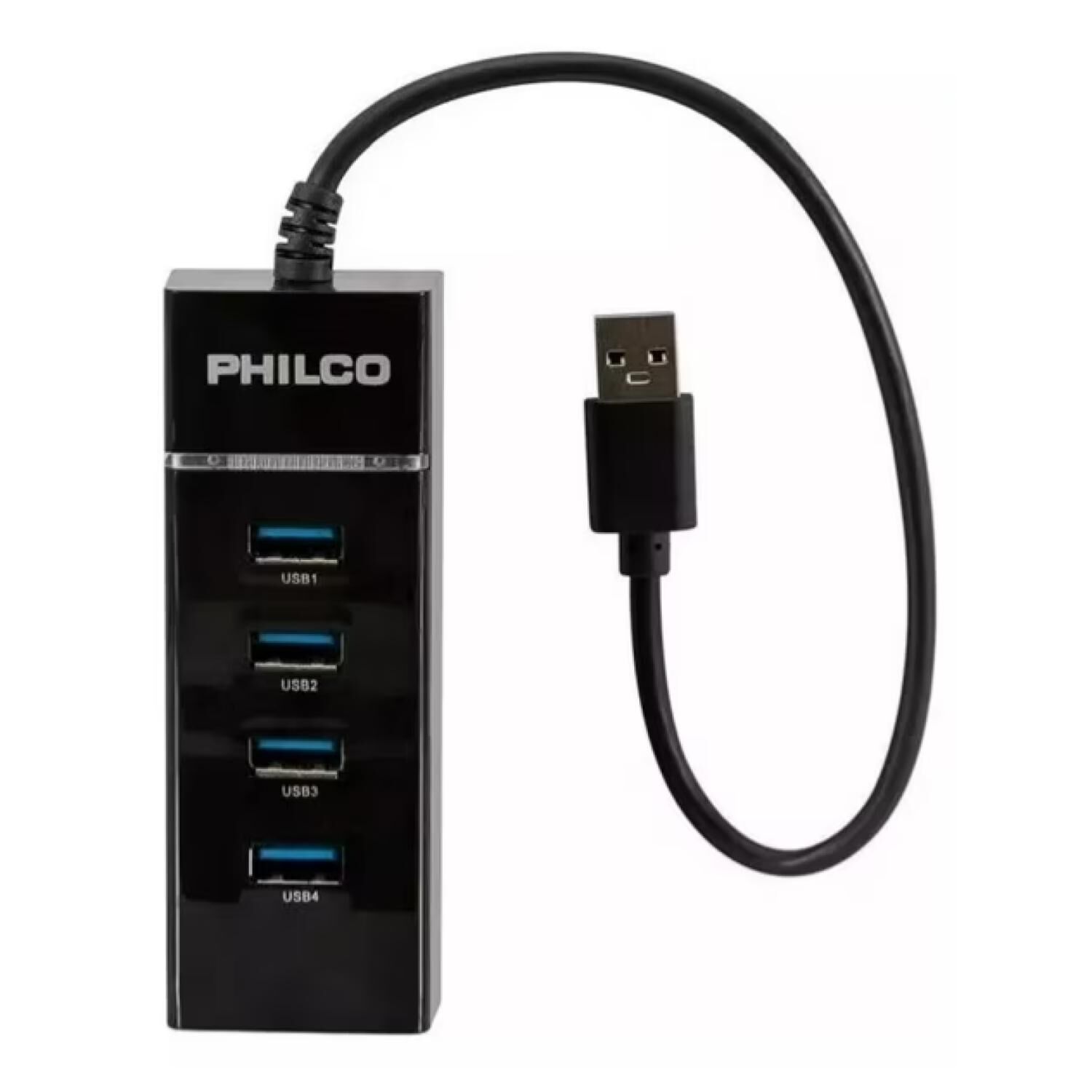 Adaptador Hub Usb 3.0 4 Puertos Luz Indicadora Negro Hb30n image number 0.0