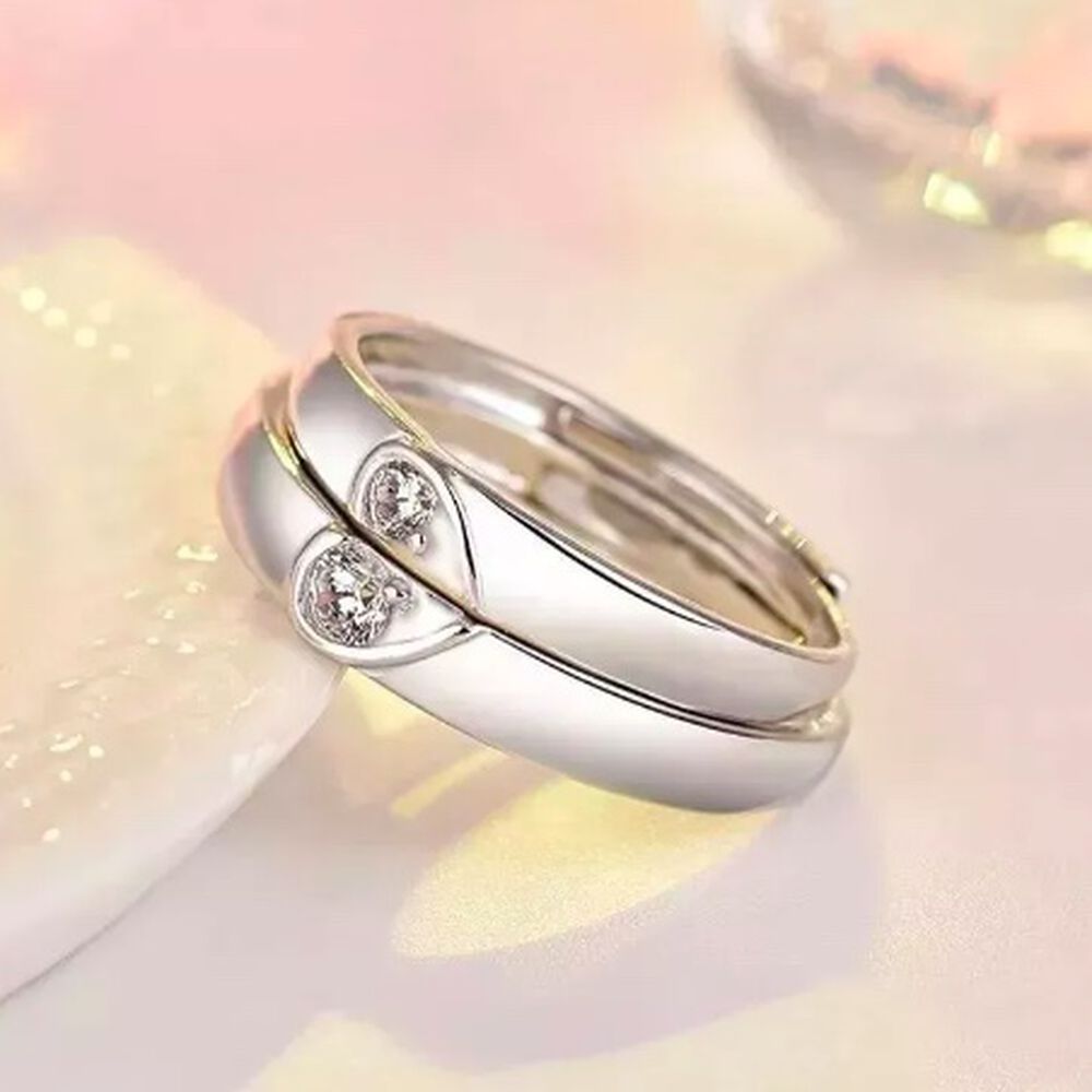 2 Anillos Promesa Plata Fina 925 image number 2.0